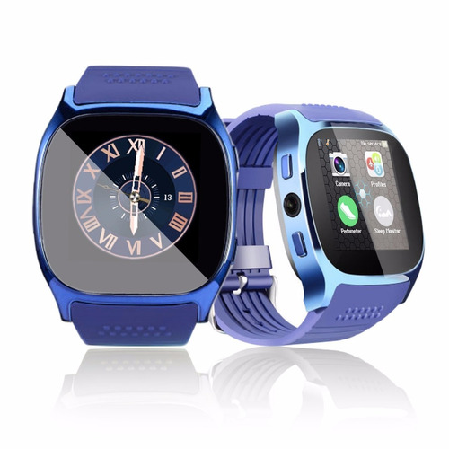 Reloj Smartwatch M26 Android iPhone Bluetooth Color Azul