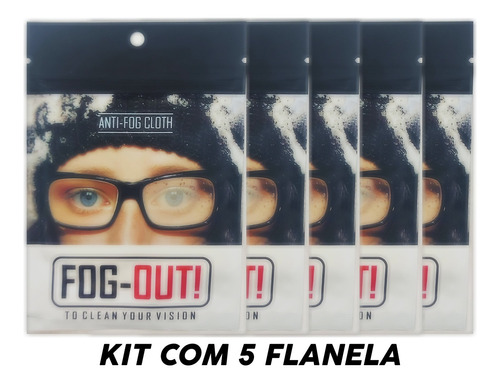 Imagem 1 de 5 de Kit C/5 Flanela Com Efeito Antiembacante P/ Oculos Ate 36h