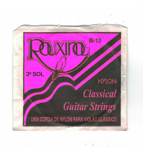 Corda Avulsa G Sol (3ª) Para Violão Nylon Rouxinol R-13