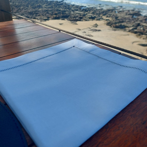 Kit Com 12 Guardanapos Ponto Ajour Mesa Posta 45 X 45 Cm Cor Branco Bordado Ponto Ajour