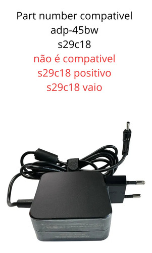Carregador 19v 2.37a 45w Compatível Asus X509 X509f X509m