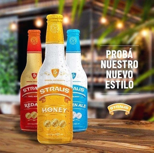 Imagen 2 de 3 de Pack X12 Cerveza Sin Gluten Straus Golden X 335ml Sin Tacc
