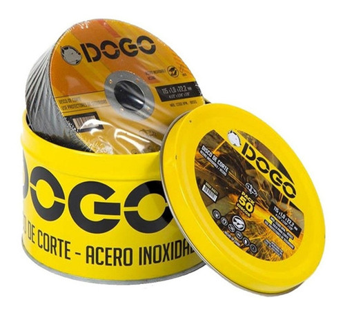 Pack 50 Discos De Corte 115 X 1,6mm Incluye Lata Regalo Dogo