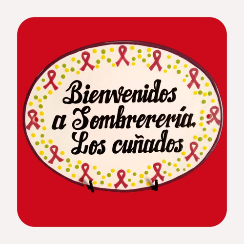 Imagen 4 de 10 de Placa Decorativa Talavera Poblana Personalizada 30x23 Cm Plc