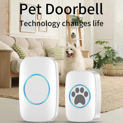 Timbre Para Perro Con Botón Táctil Con 60 Melodías,