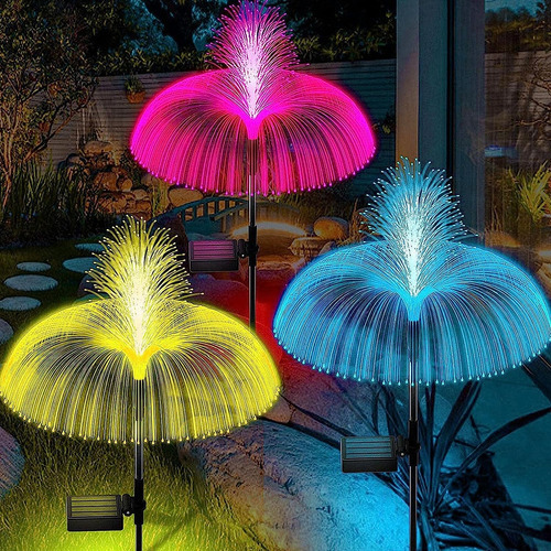 3 Pack Solar Fuegos Artificiales Luces Al Aire Libre Jardín,