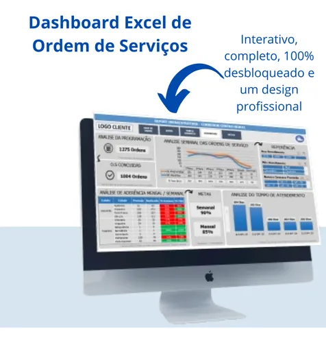 comprar Planilha Completa De Ordem De Serviço Com Dashboard Em Excel
