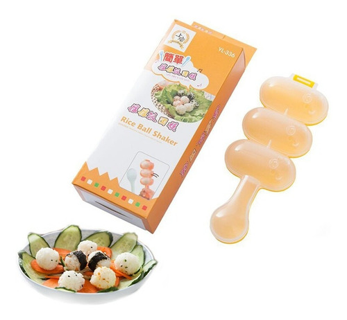 Forma P/ Preparar Arroz Sushi Redondo Fácil Rice Ball Shaker