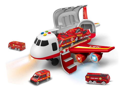 Resgate De Incendio Aviao Com Friccao Luz Som E 4 Carros Inc
