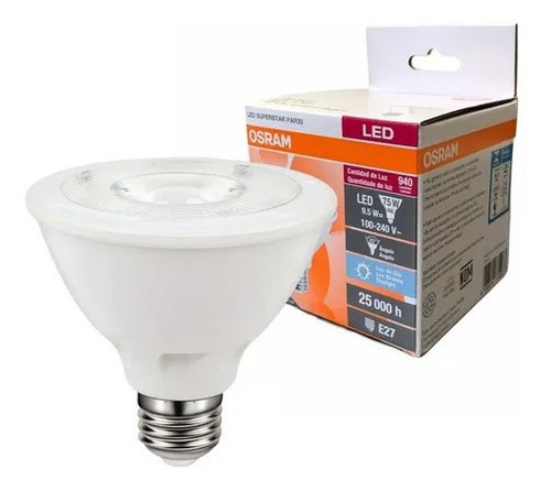 Lâmpada Led Par30 9,5w 2700k 900lm E27 Bivolt Osram Cor da luz Branco-quente 110V/220V