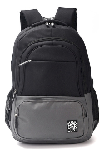 Mochila Espalda Wanderlust Combinada Portanotebook 47cm 19 Color Negro