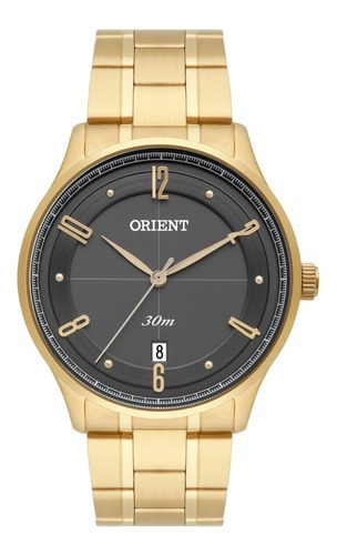 Relógio Orient Masculino Mgss1126 G2kx Dourado Analogico Cor do fundo Grafite