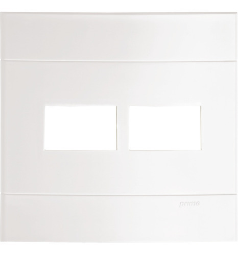 Prm44421 - Placa 4x4 2 Postos Separados Br Lunare Cor Branco