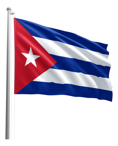 Bandera cubana en tela Oxford 100% poliéster