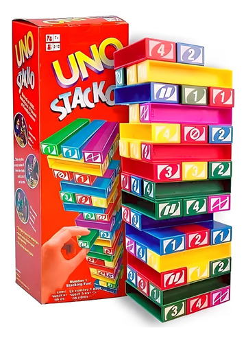 Juego De Mesa Jenga Uno Para La Familia Con Mini Bloques 