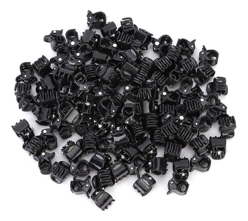 100 Mini Pinzas Para El Cabello, Pinzas De Plastico Negro El