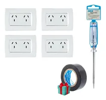 Comprar Pack Sica 4 Llaves De Luz Toma Doble 10a Instalación Electr