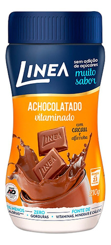 Linea achocolatado pó pote 210g