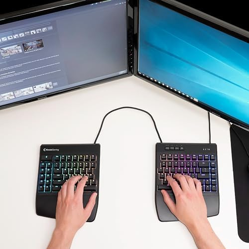 Kinesis Gaming Freestyle Edge Rgb Split Mechanical Usb Keybo