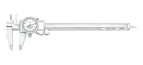 Starrett Dial Caliper Measuring Tool 3202-8, Hardened Stainl