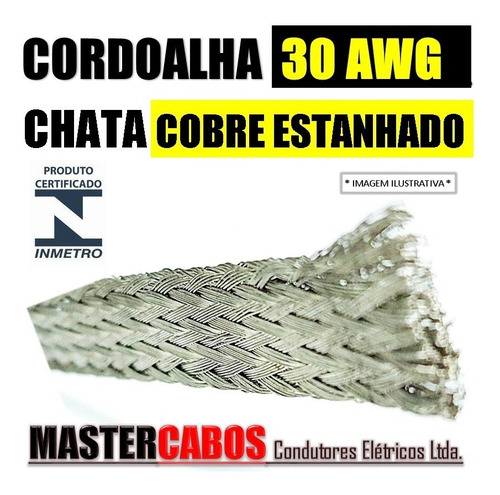 Cordoalha Chata Estanhada 30 Awg 1/2 12,7 Mm 0,25/198/36 10m