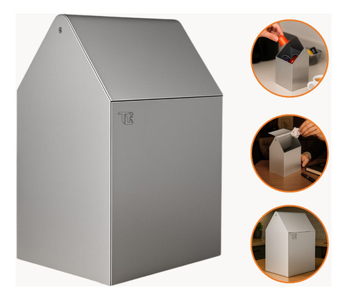 Lixeira Inox Pequena Para Banheiro Elegante E Clean