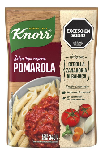 Salsa Lista Knorr Pomarola 340 G