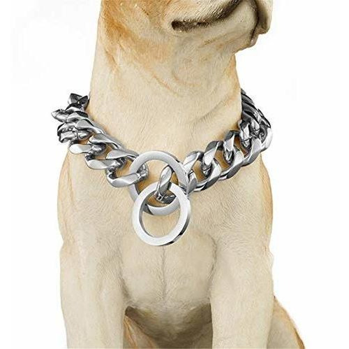 Pet Solid Metal Stainless Steel Plated With 18k Gold - Silve