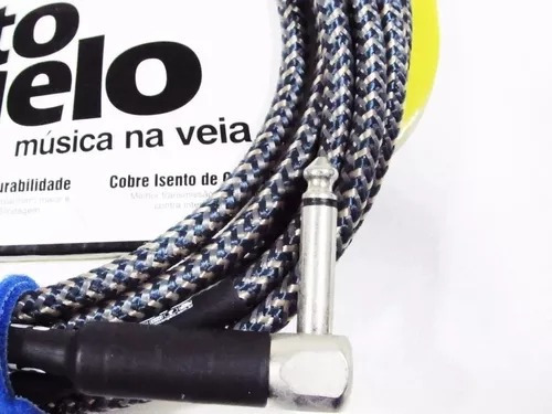 Cabo Santo Ângelo P10 Textil 4,57 M Plug L Violão Guitarra