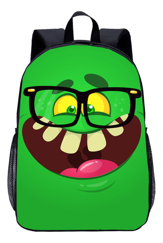 Mochila Escolar Monster Face Con Imagen Y Logotipo, Impresió