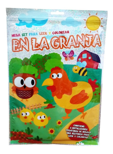 Libro En La Granja. Col. Mega Set Para Leer Y Colorear