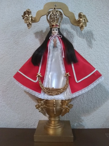 Virgen De San Juan De Los Lagos De Madera Estilo Antigüo