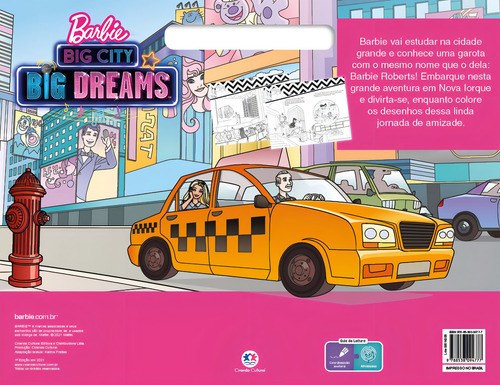 Barbie - Sonhos na cidade grande, de Freitas, Karina. Meu blocão de colorir Editorial Ciranda Cultural Editora E Distribuidora Ltda., capa mole em português, 2021