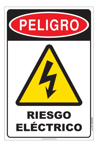 Aviso Riesgo Electrico 20x30cm X 2 Unidades