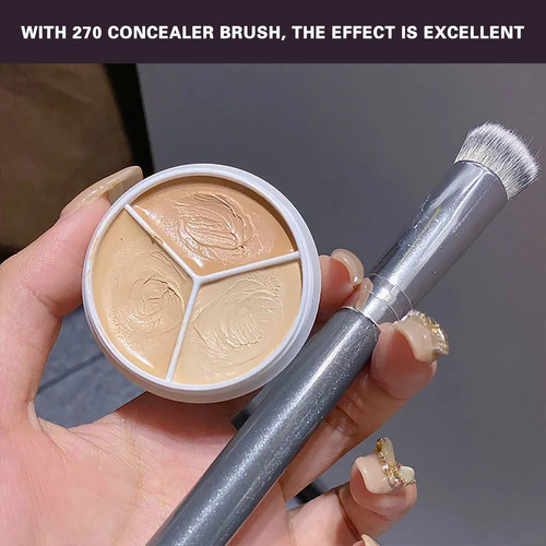 Correctores De Maquillaje Facial J Tricolor Con Pincel