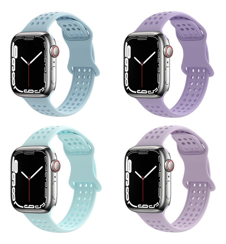 4 Pack Sport Bands Compatible Con Apple Smart Watch Band Ser