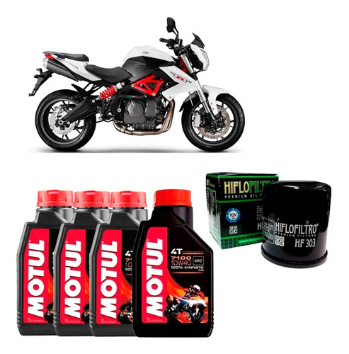 Kit Service Benelli Tnt 600 + Filtro Motul 7100 Fas Motos