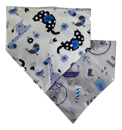 Pack X 2 Baberos Bandanas De Piqué Y Plástico 