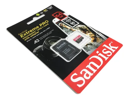 Tarjeta Micro SD Sandisk 64GB con Adaptador