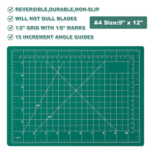 Hapemein® 35pz A3 Tapete Corte Autorreparable 30x45 Doble Vista Cutter