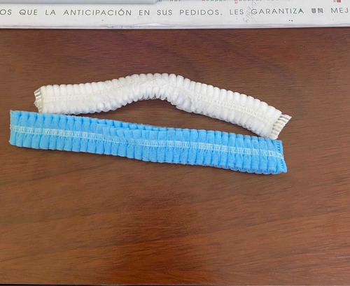Imagen 1 de 2 de Gorros Desechables Blancos Y Azules