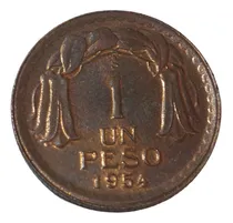 Comprar 1 Peso Cobre 1954 Casa Monedas Chile Procer