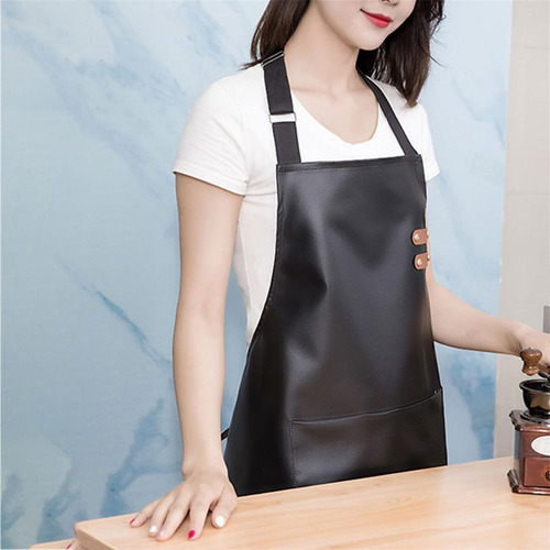 Delantal Impermeable Con Bolsillo Grande, Material De Pu