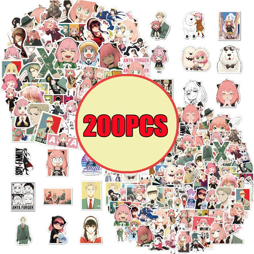 200 Pegatinas De Familia De Anime Espía Para Decoración De B
