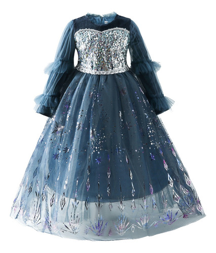 1 Frozen Niños Acolchado Elsa Vestido Princesa Niñas Falda