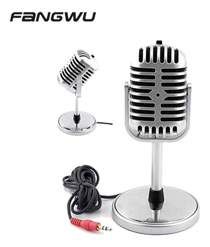 Imagen 6 de 7 de Microfono Retro Para Youtuber Ficha Mini Plug De Calidad