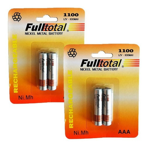 Pilas Recargables Aaa 1100mah X6 Und Maxima Capacidad