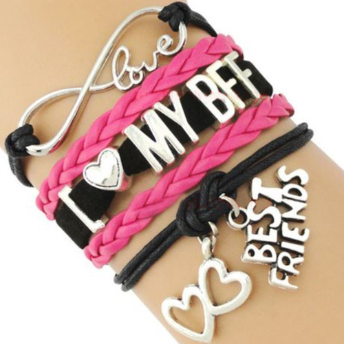  Pulseira Feminina Best Friend 8 Unidades