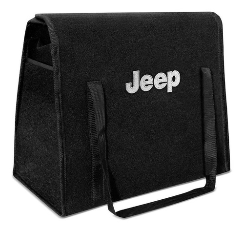 Bolsa Organizadora Automotiva Logo Jeep Carpete Preto 20l