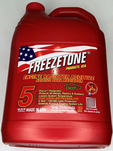 Freezetone Aditivo Para Radiador Rojo 3.75lt Listo Para Usar